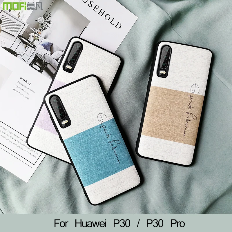 Чехол для huawei P30 Pro, чехол Mofi для huawei P30, чехол на заднюю панель, мягкая губчатая хлопковая ткань P30Pro, фиолетовый, розовый, синий, коричневый