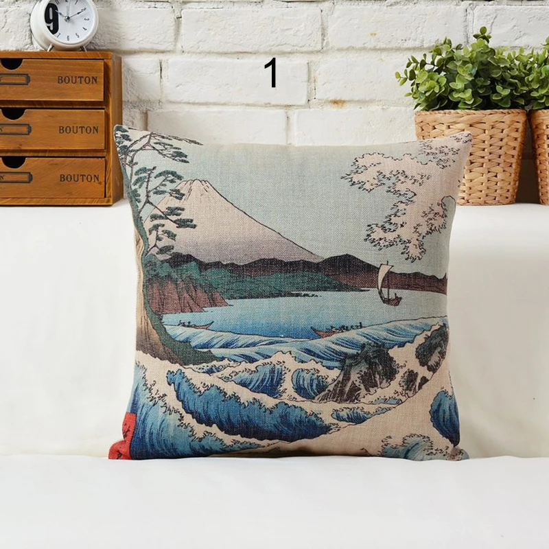 Рыбацкая деревня мост Fuji Маутейн подушки Свадебный Декоративный чехол для