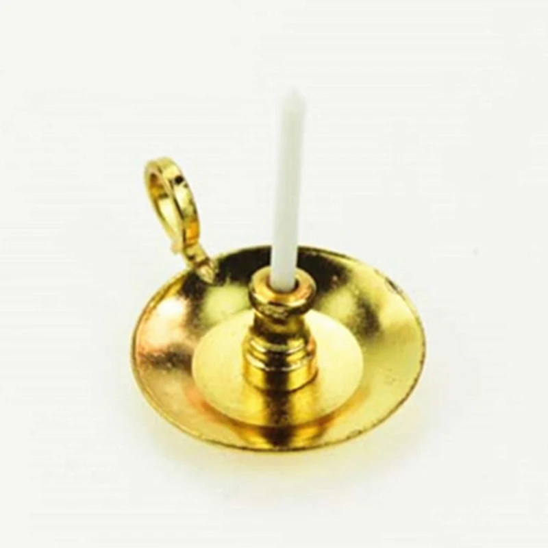 Newest 1:12 Dollhouse Miniature Chandelier White Candles Pretend Play Doll House Accessories Baby Toy