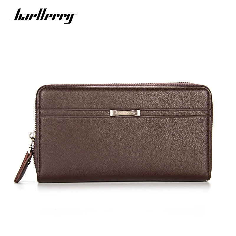 

Baellerry 2019 Newest Wallet Men Leather Purses Zipper Long Male Fashion Coin Pocket Card Holder Multifunction Casual Money Bag