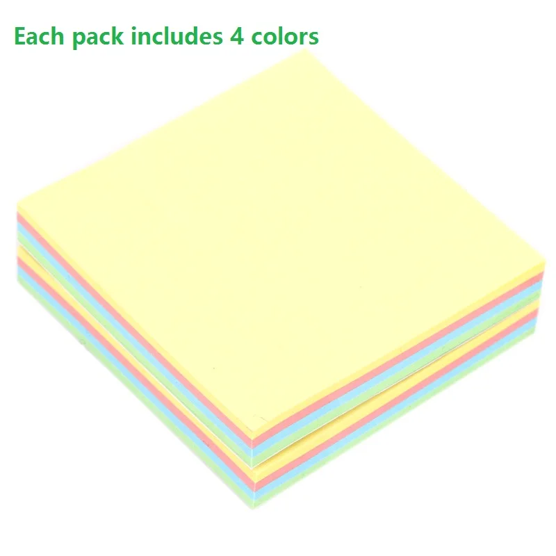 10 упаковок блокноты для записей наклейки самоклеющиеся липкие заметки 4 цвета в одном офисе и бизнесе Deli 9082
