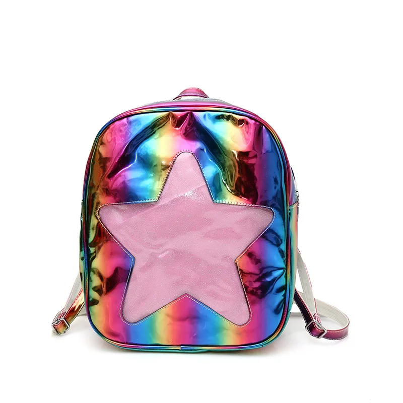 

Miyahouse Holographic Women's Backpack Laser Cheap Ita Bag For Girl School Casucal Bag Pack Mochila feminina