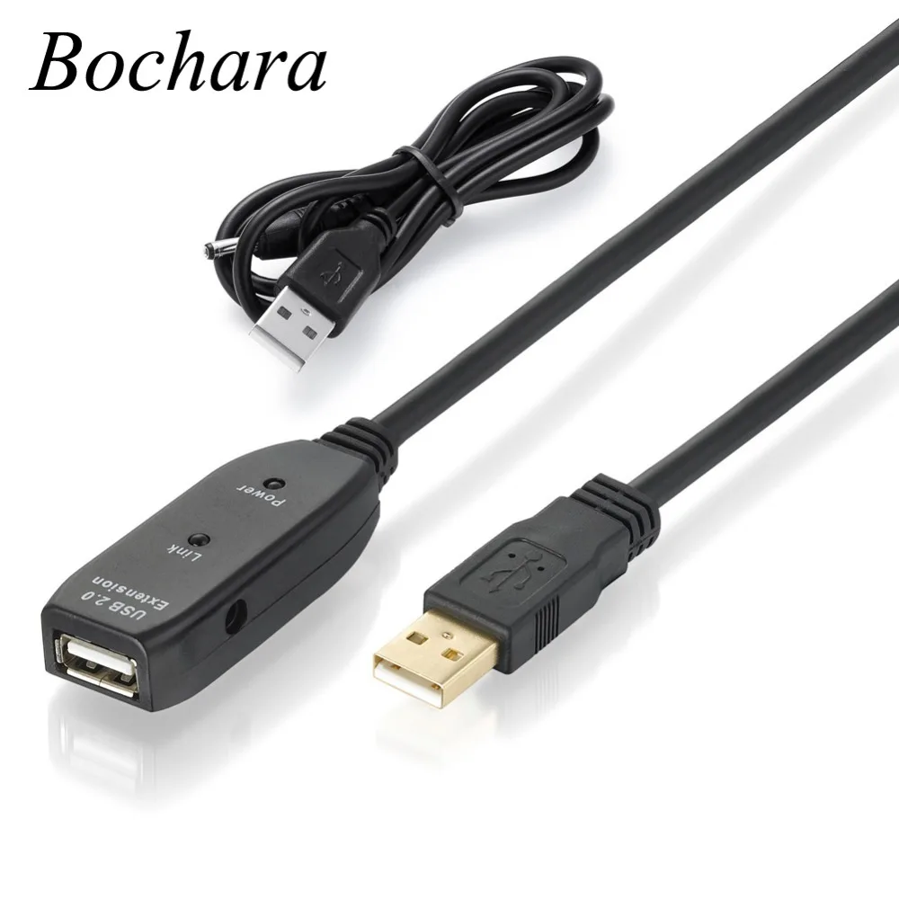 10M Active Repeater USB 2.0 Extension Cable Male to Female Built-in IC Dual Shielding EMIFIL High Speed Transmission