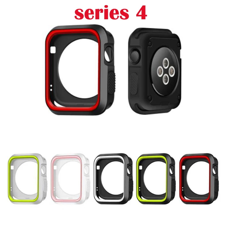 

for apple watch silicone case 42mm 38mm 40mm 44mm sport band full rubber protective soft case for iwatch 4/3/2/1 TPU cover case
