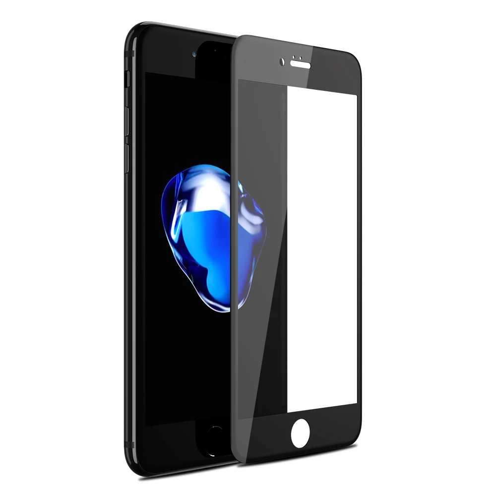 KISSCASE Displayschutzfolie Für iPhone X iPhone 8 7 6 6 S Plus Arc Kohlefaser Weicher-rand Gehärtet