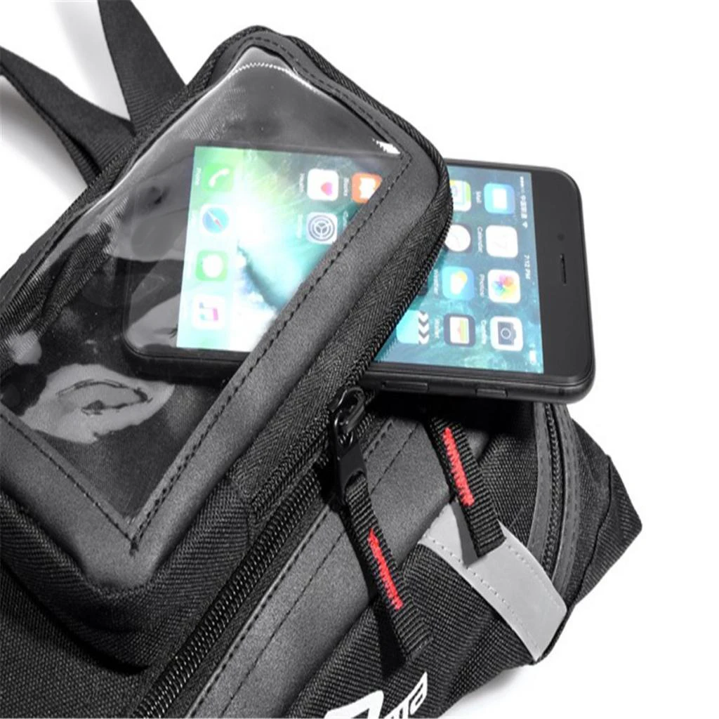 Men Oxford Drop Leg Waist Belt Fanny Pack Motorcycle Hiking Bag Touch Screen Phone Bag