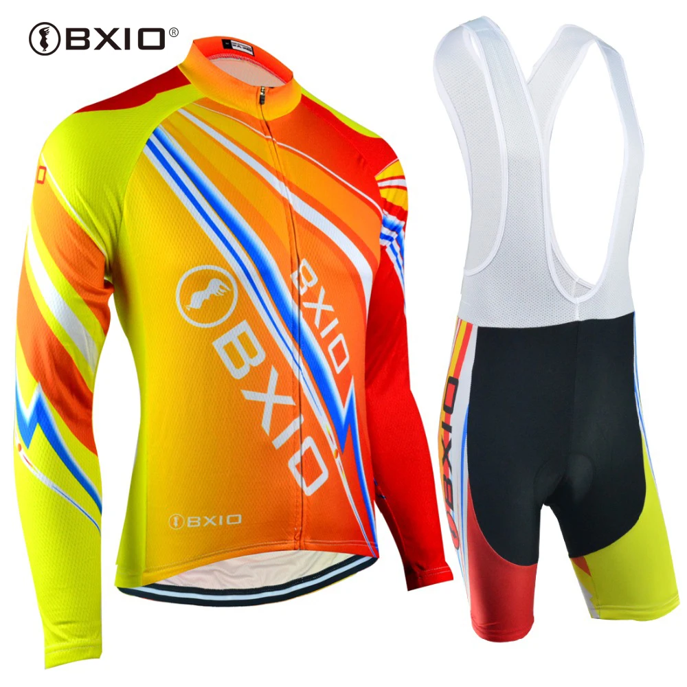 EU Brand BXIO Cycling Jerseys Autumn Long Sleeves Ropa 5D Gel Pad