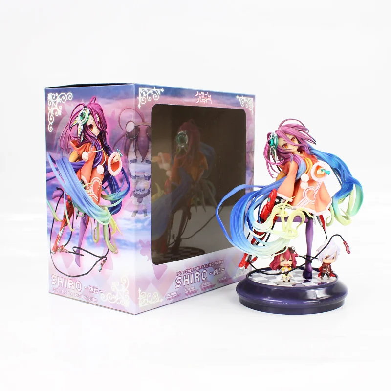 

18cm No Game No Life Figure Toy Shiro Anime Beauty Model Doll Huby Dora Collectible Toy