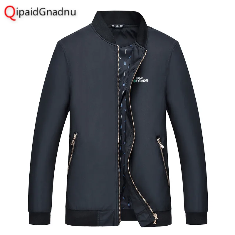 

Men Large Size 8XL 6XL Solid Color New 2018 Casual Jacket Brand Designed Men Spring Autumn Outerwear Mandarin Collar Clothing