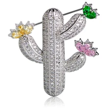 Fashion Cactus Brooches For Women Plant Brooch Pins Clothes Dress Clips Fashion Cactus Brooches For Women Plant Brooch Pins Clothes Dress Clips