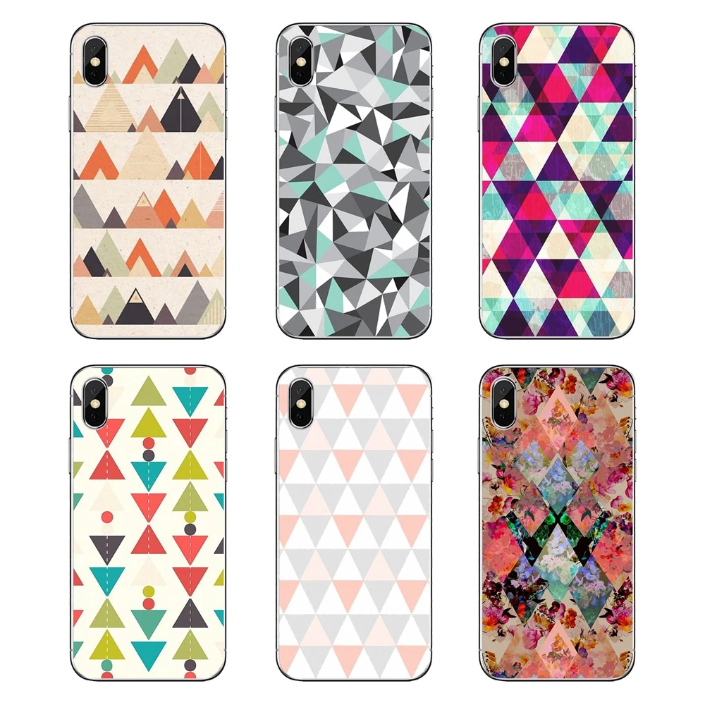 

Geometry Pastel Tribal Ethnic Aztec triangle Pattern Phone Cases For iPod Touch iPhone 4 4S 5 5S 5C SE 6 6S 7 8 X XR XS Plus MAX