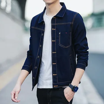 

Men Jean Jackets dropshipping Clothing Denim Fashion cotton Man Jeans button top coat Thin Spring Outwear Male brand Cowboy