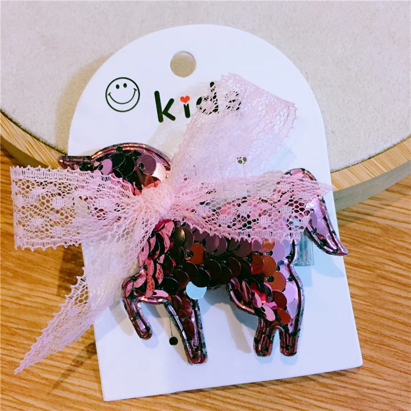 

Bow Sequins Unicorn Hairpin Duckbill Clips Baby Girl Hair Clips Barrettes Bobby Pin Korean Children's Hair Accessories