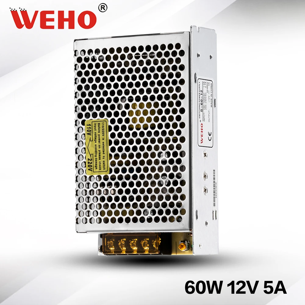 (S-60-12/24) ISO9001 CE Rohs Утвержденный 60 Вт 12 в 24 импульсный источник питания AC с одним
