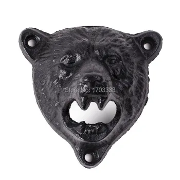 

10 pcs cast iron bear shaped hang wall mounted opener bottle Free Shipping