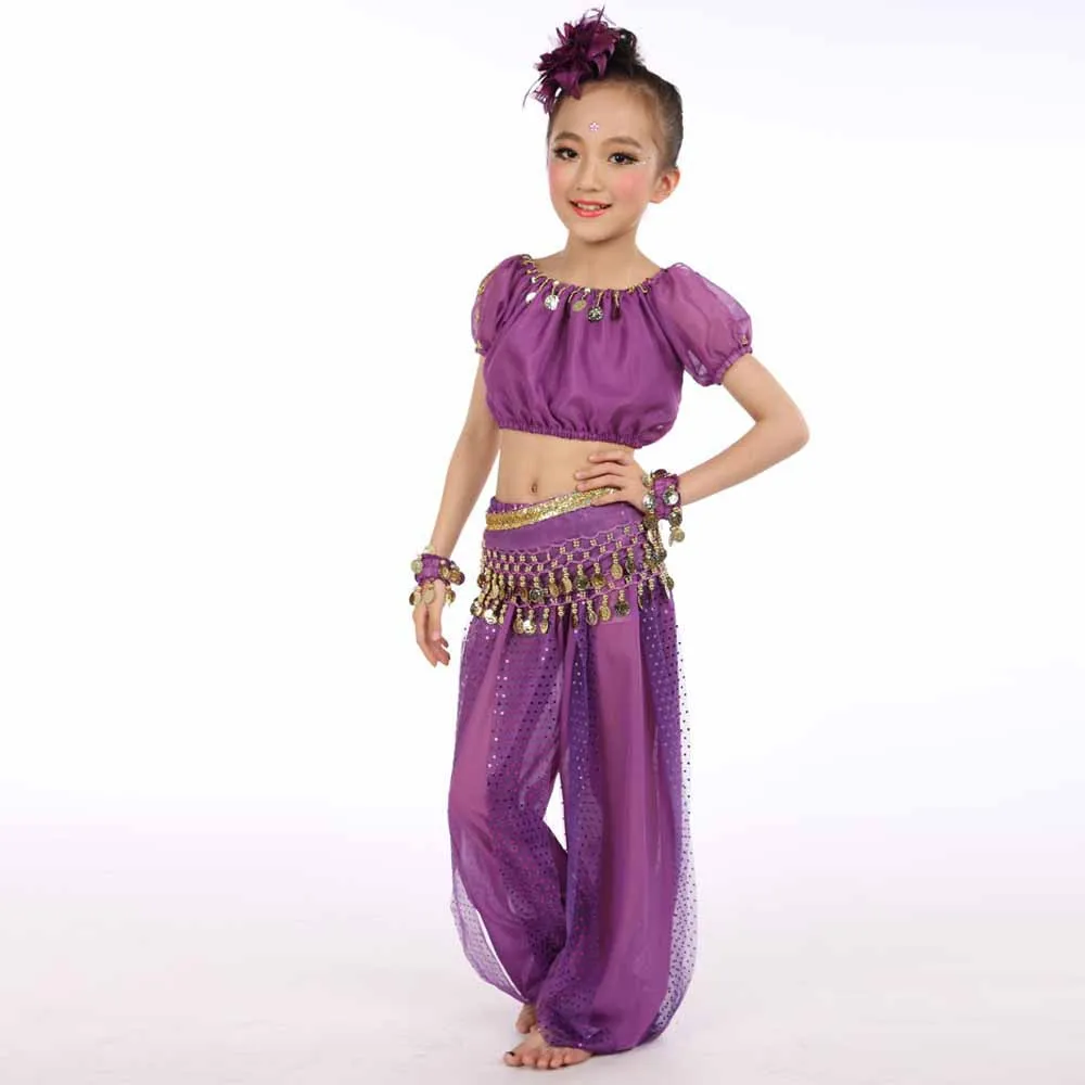 

Girl Belly Dance Costumes Kids Belly Dancing Egypt Dance Cloth Set