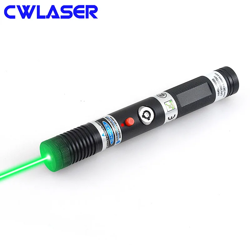 CWLASER Real Power Handheld 520nm фокусируемая Зеленая лазерная указка с замком + спичечное