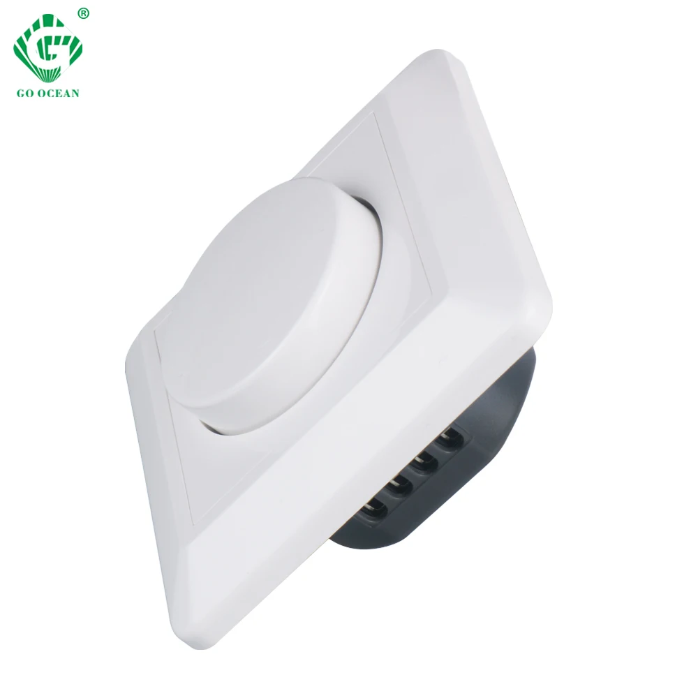 300W Led Triac Dimmer 220V 230V 240VAC Dimming Wall Mount Rotary Panel