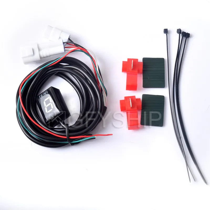 Billige Für Yamaha FZ1 FZ6 FZ6R FZ8 FZ400 FZH150 FZN150 FZ16 FZS LED Elektronik 1 6 Ebene Getriebe Anzeige Moto geschwindigkeit Digital Meter