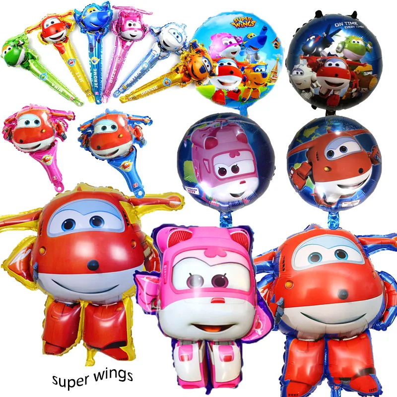 

15 styles Super Wings Balloon Jett balloons 18 inch Super Wings toys Birthday Party Decorations kids toys Jett globos supplies