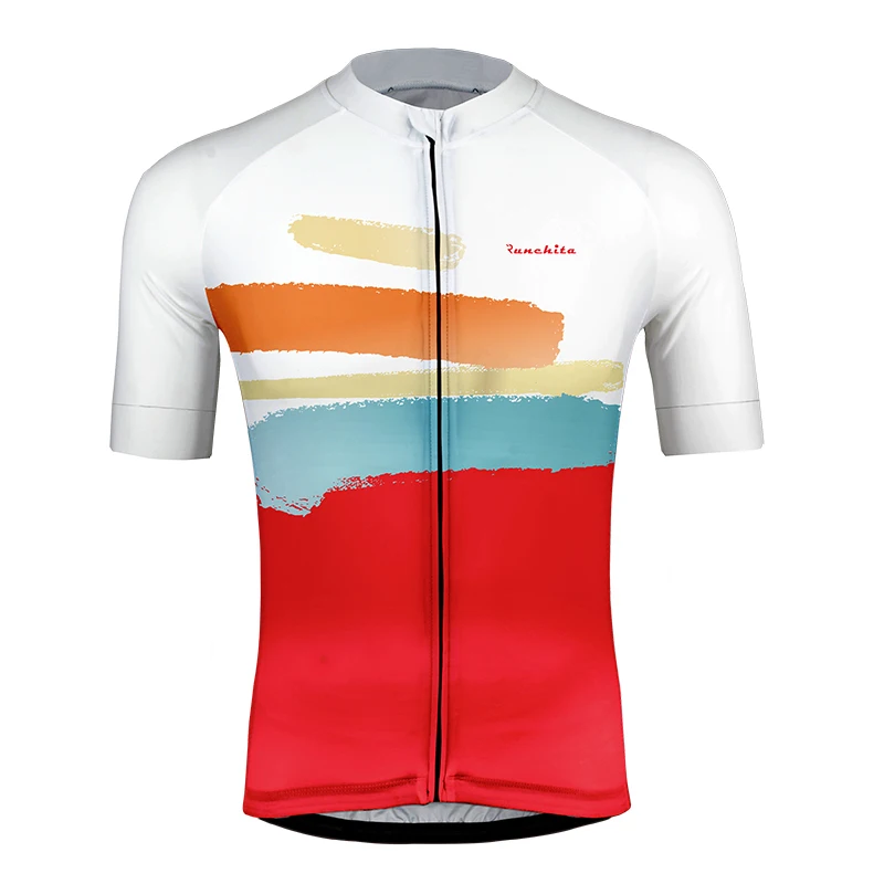 Runchita Мужская Профессиональная велосипедная футболка с коротким рукавом летняя быстросохнущая микрофибра MTB Одежда для дорожного велосипеда топы на заказ BicycleJersey