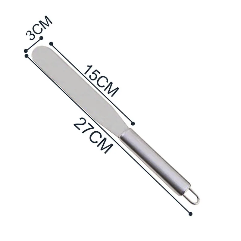 6 inch Hifuar 6/8/10 дюймов Нержавеющая сталь для крема шпатель для торт форма для выпечки тортов DIY украшения инструменты Кухня инструменты масляный торт для крема шпатель - Цвет: 6 inch