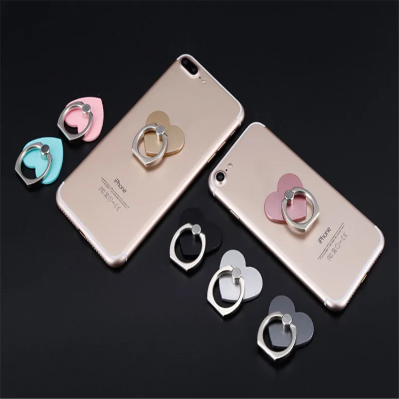 10pcs/lot 360 Heart Phone Holder Degree Holder For Phone Ring Handset Bracket For Desktop Tablet For Samsung Huawei Xiaomi LG