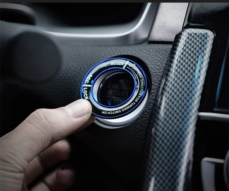 Кнопка запуска двигателя Замена крышки Стоп ключ аксессуары переключатель украшения универсальный для Honda Civic- 10th Gen Sedan