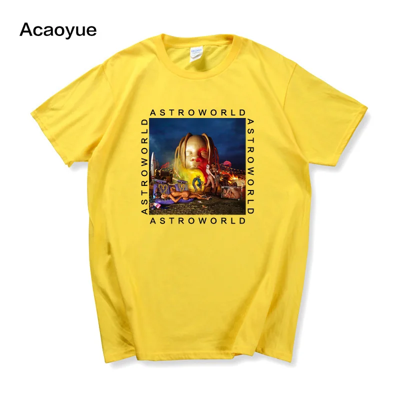 Travis Scott Astroworld Cool Design T-Shirt New Arrival Funny T-shirt Mens and Womens Cotton Printed Plus Size Tops Tee 2XL