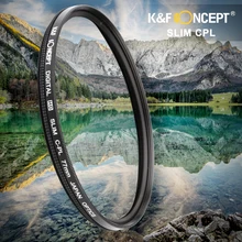 K&F КОНЦЕПЦИЯ Сверхтонкий CPL Фильтр для Объектива фильтр для воды Поляризатор 52/58/62/67/72 /77 мм + чистящий комплект для Canon Nikon Sony Зеркального Камера для фотоаппарата
