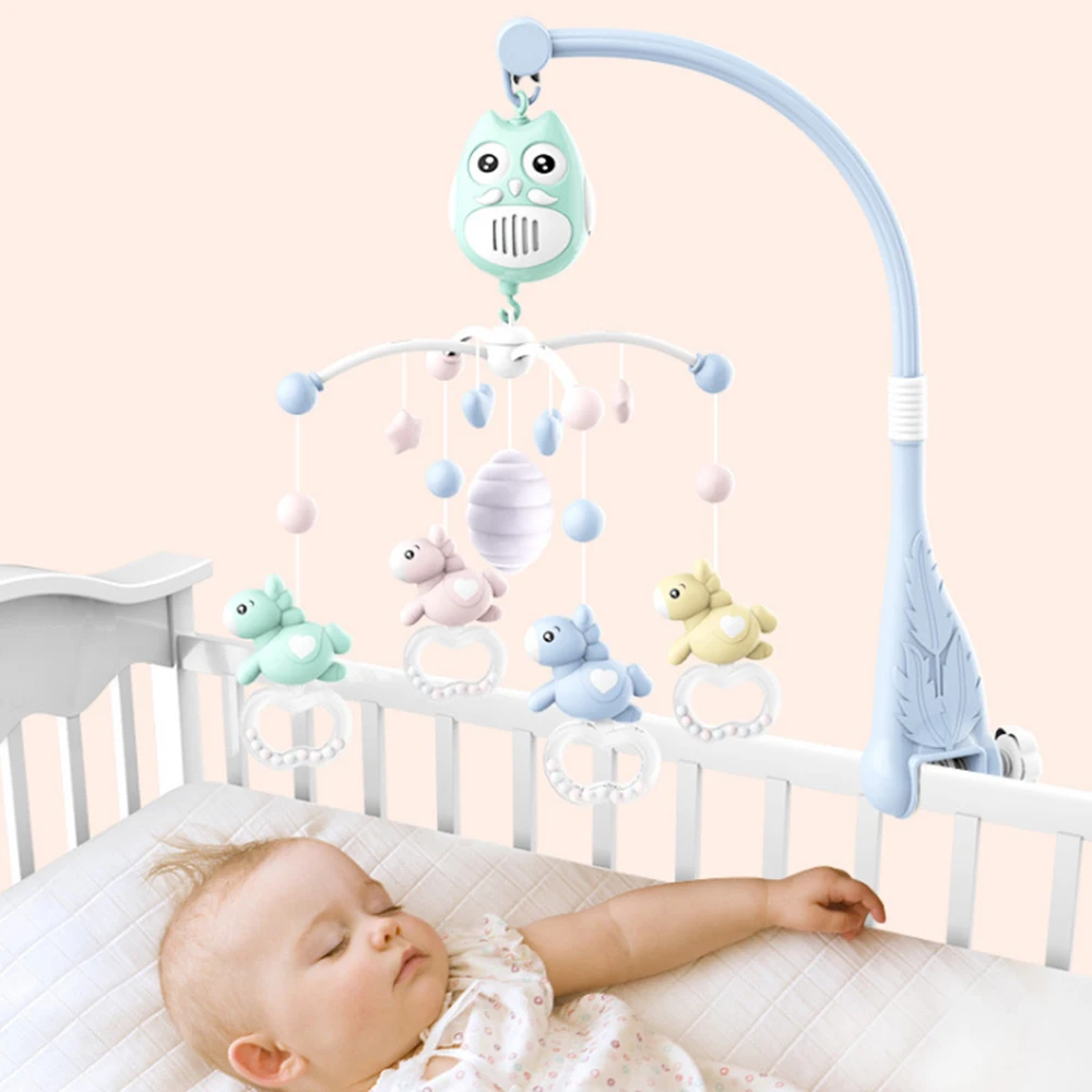 Детская кровать колокольчик музыкальные игрушки для 0-12 месяцев новорожденные дети подарок мультфильм Сова лошадь дизайн Мобильная