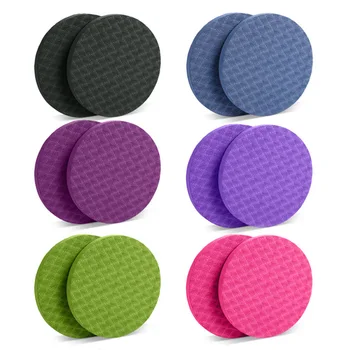 

2 Pcs Round Shape Non-slip Convenience Yoga Support Pad Small Piece Sports Balance Protections Pad WHShopping