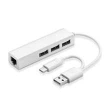 3 порта USB 3,1 концентратор типа C к Gigabit Ethernet LAN RJ45 высокоскоростной адаптер передачи данных сетевая карта для MacBook Chromebook
