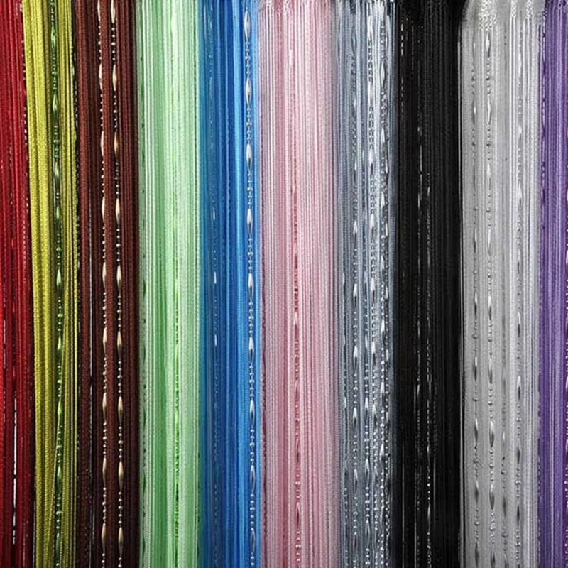 Europe Style Line Tassel String Curtain Blinds Window Sheer Panel