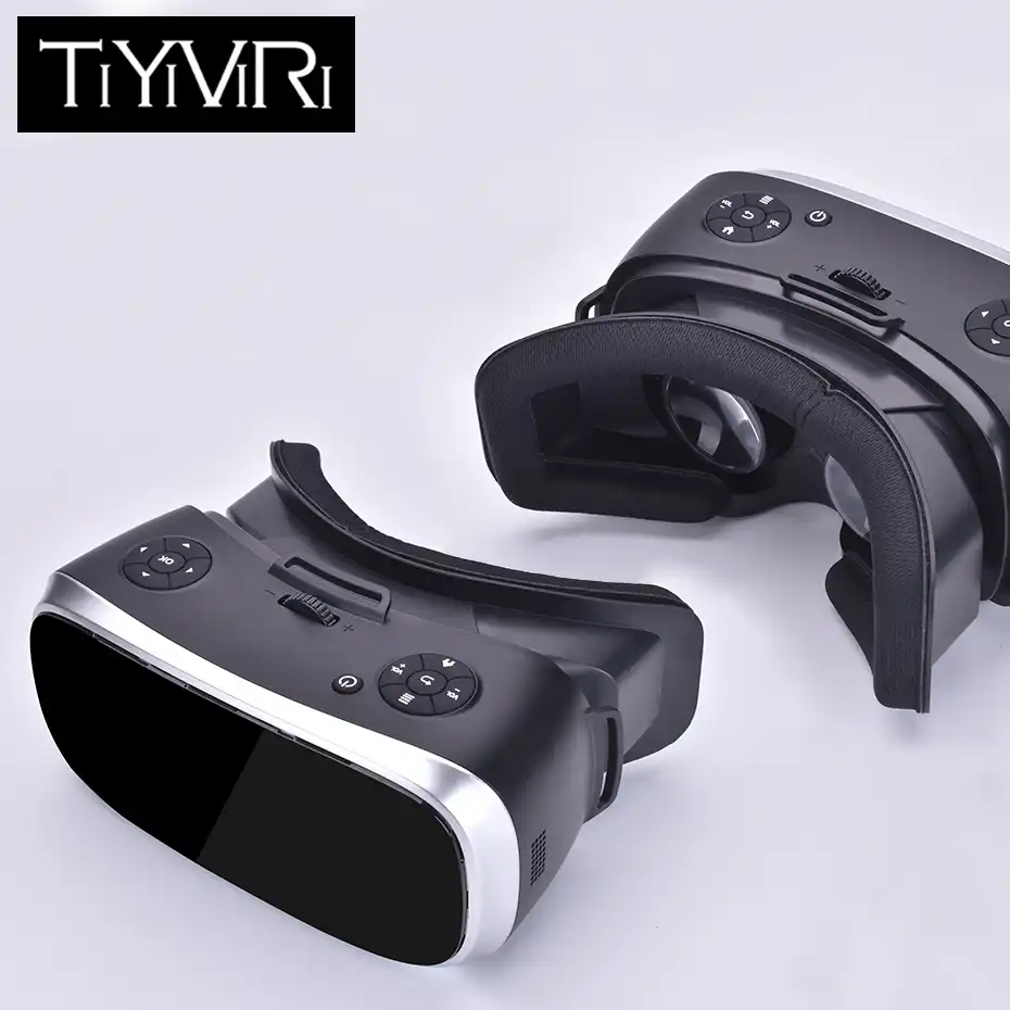 Realidad Virtual Todo en uno Smart VR Headset 3D VR Gafas para pel/ículas Videojuegos FOV 120 /° VR Goggles para Android iPhone 4.7-6.5 Pantalla Smartphone,Azul