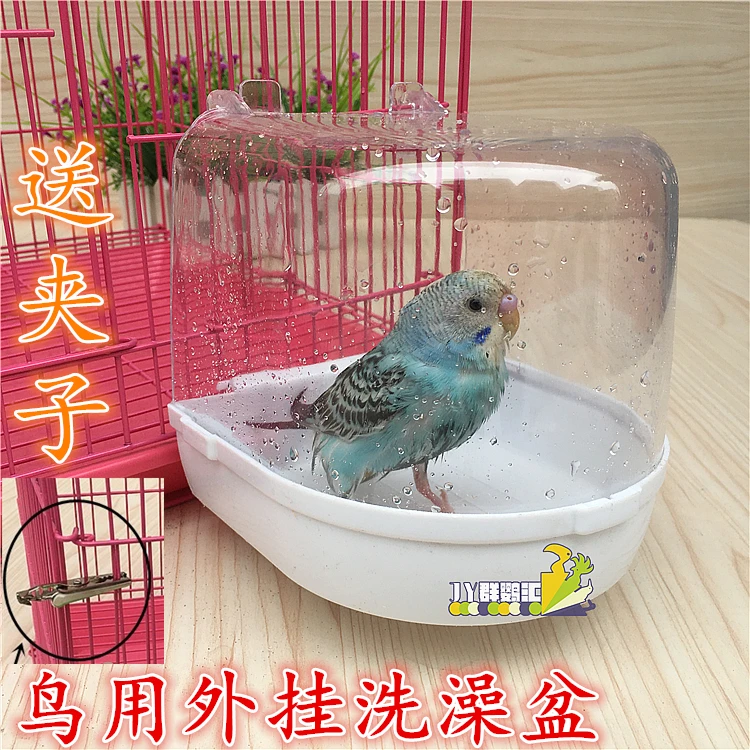 Small sized Parrot Bathtub Bird Bath Basin Tiger Skin Peony Finch Myna Cockatiel Birds Bathtub
