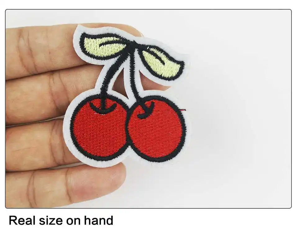 Embroidered Cartoon Iron On Patches Garment Butterfly Bird Tongue Flowers Ice Cream Bow Duck Patches For Clothes Fabrics (5)