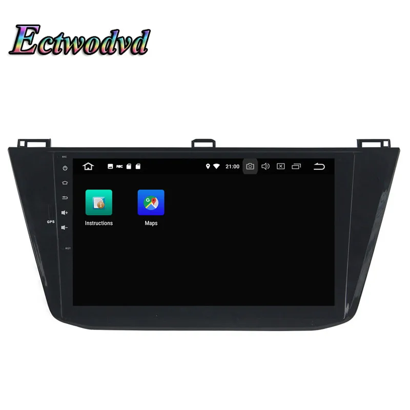 Discount Ectwodvd 4G RAM 32G ROM Octa Core Android 8.0/8.1 Car DVD for Volkswagen Tiguan 2016 2017 2018- Radio Stereo Play GPS Navigation 4