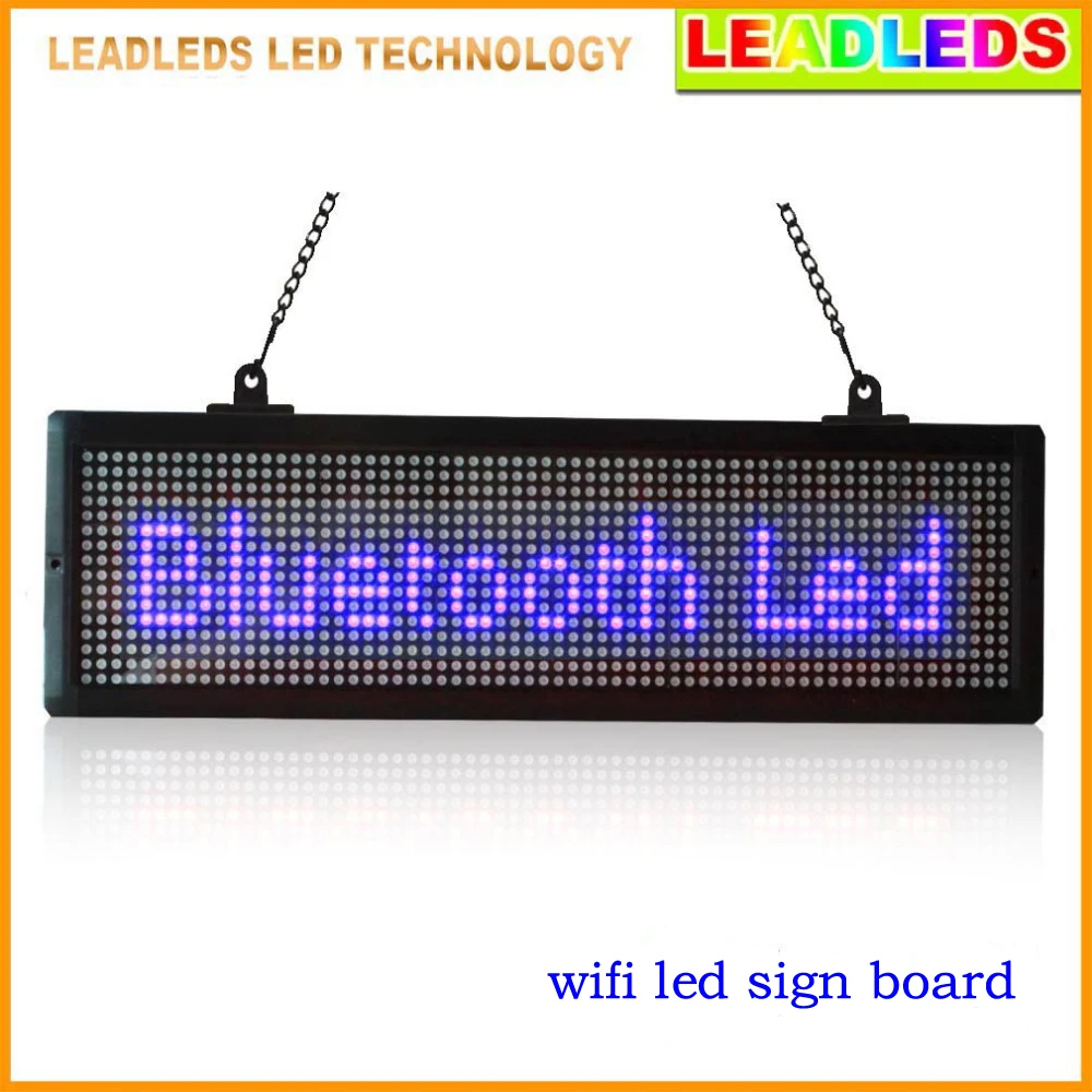 

leadleds 21" X 6.3" Wifi LED Sign Scrolling Message Board Programmable by Mobile phone APP led display