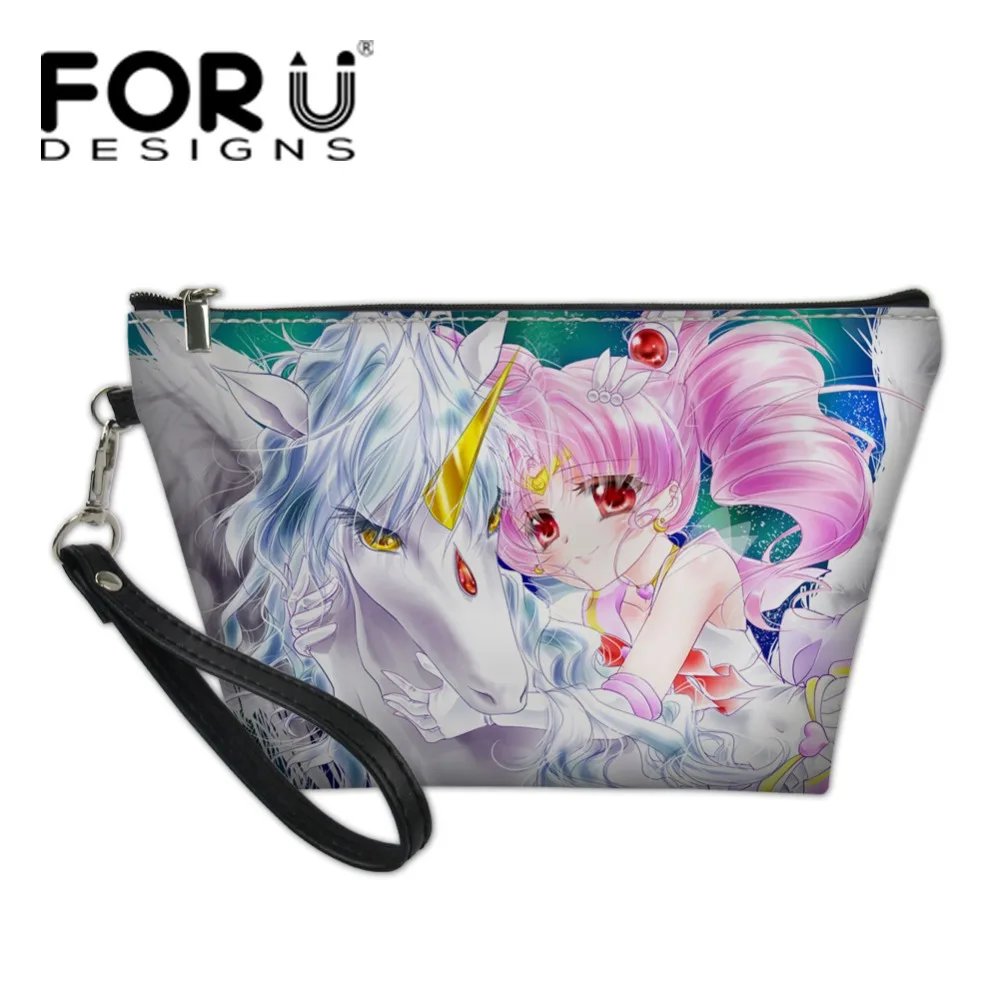 

FORUDESIGNS Women Cosmetic Bags for Make Up Cute Cartoon 3D Unicorn Travel Makeup Case Organizer Make Up Bag Girls Toilet Box