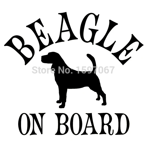 

Beagle On Board Dog Sticker For Car Truck Window Door Laptop Kayak Etc Puppy Vinyl Decal 8 Colors