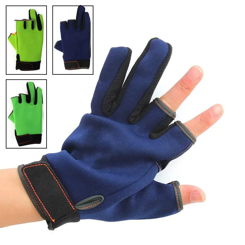 LumiParty Soft Plastic Fishing Gloves Warm Thicken Anti skid Waterproof