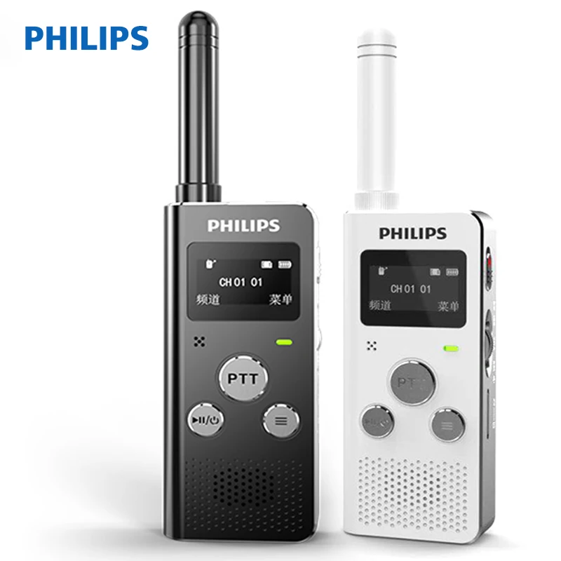 

Philips Handy 20CH Portable Walkie Talkie Two way In Door Service 409KHz-410KHz 3KM Long Range 2pcs