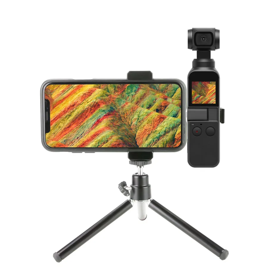 Multi Functional Aluminum Alloy Mount for DJI Osmo Pocket Tripod 3-axis Gimbal Bracket Holder Phone-2