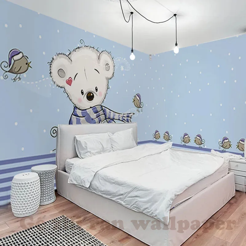

Custom 3D Mural Wallpaper children Room wall covering Wallpaper 3D Cartoon panda 3D kid Photo Wallpaper papel de parede