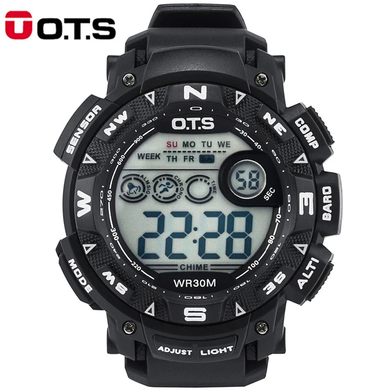Новые OTS Топ люксовый бренд спортивные часы для мужчин цифровые армейские военные часы водонепроницаемые наручные мужские часы Relogio Masculino подарки