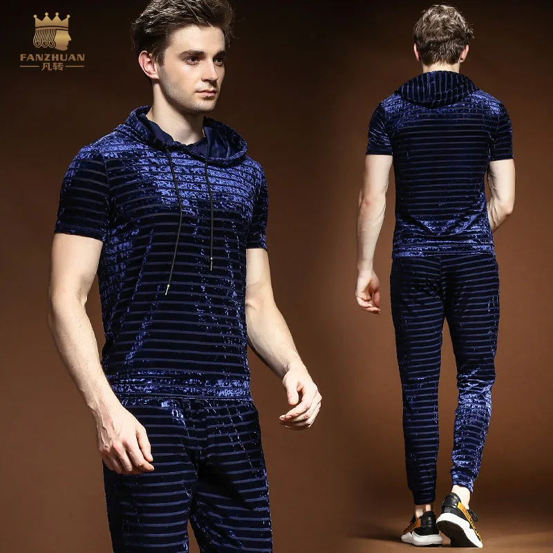 FANZHUAN Free Shipping New casual 2018 male Men s Summer thin short sleeved t shirt trousers