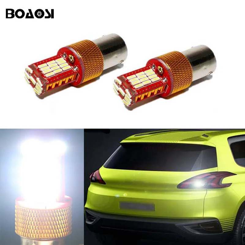 BOAOSI 2x1156 P21W светодиодный 3535 чип Canbus резервная копия светильник лампа для peugeot 307 206