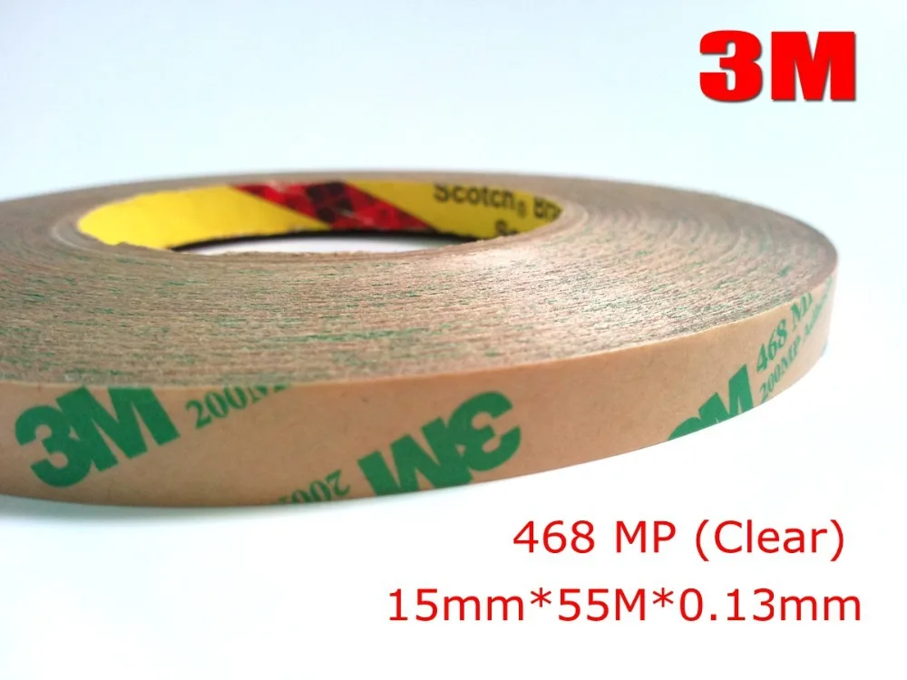 

3M 468MP 15mm*55M*5.2 mils thickness Transparent High Performance Adhesive Transfer Tape with Adhesive 200MP for Foam Graphic