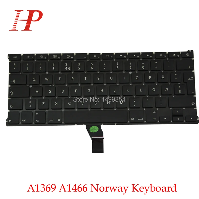 New A1369 A1466 Norway Norwegian Keyboard For Apple Macbook Air 13